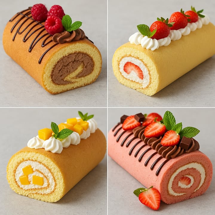 Te dejo 4 recetas de postres

 Pastel Enrollado de Chocolate con Frambuesas

Ingredientes:

4 huevos
100 g de azúcar
80 g de harina de trigo
20 g de fécula de maíz maicena
1 cdita de esencia de vainilla
200 ml de crema para batir
150 g de chocolate semiamargo derretido
2 cdas de azúcar glas
Frambuesas frescas para decorar
50 g de chocolate derretido para los hilos

Preparación:

1. Bate los huevos con el azúcar hasta que la mezcla esté espesa y clara.
2. Tamiza la harina con la fécula y agrégala poco a poco. Añade la vainilla.
3. Vierte en una charola con papel encerado y hornea a 180 C por 12 minutos.
4. Desmolda sobre un trapo húmedo y enrolla caliente para dar forma. Deja enfriar.
5. Bate la crema con azúcar glas y mezcla con el chocolate derretido.
6. Rellena el bizcocho con la crema y vuelve a enrollar.
7. Decora con hilos de chocolate, crema y frambuesas.

 Pastel Enrollado de Fresas con Crema

Ingredientes:

4 huevos
100 g de azúcar
100 g de harina de trigo
1 cdita de esencia de vainilla
200 ml de crema para batir
3 cdas de azúcar glas
150 g de fresas frescas picadas
Fresas enteras para decorar

Preparación:

1. Bate los huevos con el azúcar hasta que esponjen.
2. Añade la harina tamizada y la vainilla. Mezcla suavemente.
3. Hornea a 180 C en charola con papel encerado por 12 minutos.
4. Enrolla en caliente con un trapo húmedo y deja enfriar.
5. Bate la crema con azúcar glas hasta montar.
6. Extiende la crema, coloca fresas picadas y enrolla.
7. Decora con crema batida y fresas frescas.

省 Pastel Enrollado de Mango

Ingredientes:

4 huevos
100 g de azúcar
90 g de harina de trigo
10 g de fécula de maíz
200 ml de crema para batir
3 cdas de azúcar glas
1 mango maduro en cubitos
Cubitos de mango y hojas de menta para decorar

Preparación:

1. Bate los huevos con el azúcar hasta que estén esponjosos.
2. Incorpora la harina y fécula tamizadas. Mezcla suavemente.
3. Hornea a 180 C por 12 minutos en charola con papel encerado.
4. Enrolla en caliente con un trapo húmedo y deja enfriar.
5. Bate la crema con azúcar glas hasta picos firmes.
6. Rellena con crema y cubitos de mango. Enrolla.
7. Decora con crema, mango y menta.

 Pastel Enrollado de Fresas con Chocolate

Ingredientes:

4 huevos
100 g de azúcar
80 g de harina de trigo
20 g de fécula de maíz
Colorante natural rojo o fresa en polvo opcional
200 ml de crema para batir
150 g de fresas frescas
100 g de chocolate semiamargo derretido
2 cdas de azúcar glas
Hojas de menta para decorar

Preparación:

1. Bate los huevos con el azúcar hasta que dupliquen su tamaño.
2. Agrega harina y fécula tamizadas. Incorpora suavemente. Añade colorante si deseas.
3. Hornea a 180 C por 12 minutos en charola con papel encerado.
4. Enrolla caliente con un trapo húmedo y deja enfriar.
5. Bate la crema con azúcar glas.
6. Rellena con crema y fresas picadas. Enrolla.
7. Decora con crema de chocolate, hilos de chocolate, fresas y menta.

#postres #recetas #dessert