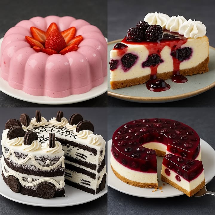 Te enseño 4 recetas de postres

 1. Mousse de Fresa

Ingredientes:

1 lata de leche condensada 395 g
1 lata de crema de leche 200 g
1 taza de fresas frescas picadas
1 paquete de gelatina sin sabor 12 g
5 cucharadas de agua caliente
Fresas en rodajas para decorar

Preparación:

1. Disuelve la gelatina sin sabor en el agua caliente y deja reposar unos minutos.
2. En la licuadora, mezcla las fresas, la leche condensada y la crema de leche hasta obtener una crema suave.
3. Agrega la gelatina disuelta y licúa por 30 segundos más.
4. Vierte la mezcla en un molde con forma de rosca ligeramente engrasado.
5. Refrigera por 4 horas o hasta que cuaje.
6. Desmolda y decora con rodajas de fresa fresca.

𢡄 2. Cheesecake de Mora

Ingredientes:

200 g de galletas tipo María molidas
100 g de mantequilla derretida
400 g de queso crema
1 taza de azúcar
3 huevos
1 cucharadita de esencia de vainilla
 taza de moras frescas
 taza de mermelada de mora

Preparación:

1. Mezcla las galletas molidas con la mantequilla y forma la base en un molde desmontable. Refrigera 15 minutos.
2. Bate el queso crema con el azúcar hasta que quede cremoso.
3. Añade los huevos uno a uno y la vainilla.
4. Agrega las moras frescas y mezcla suavemente.
5. Vierte la mezcla sobre la base y hornea a 170 C por 40 minutos.
6. Deja enfriar y cubre con la mermelada de mora.
7. Decora con moras frescas y un poco de crema batida.

 3. Pastel de Oreo

Ingredientes:

2 paquetes grandes de galletas Oreo
500 ml de crema para batir nata
300 g de queso crema
 taza de azúcar glas
1 cucharadita de vainilla
Galletas Oreo enteras para decorar

Preparación:

1. Tritura la mitad de las galletas y mézclalas con un poco de crema batida para hacer una capa base.
2. Bate la crema hasta que esté firme.
3. En otro bol, mezcla el queso crema, azúcar glas y vainilla.
4. Incorpora la crema batida y trozos de Oreo a la mezcla.
5. Alterna capas de crema y galletas en un molde.
6. Cubre con crema, espolvorea galletas trituradas y decora con Oreo enteras.
7. Refrigera por 4 horas antes de servir.

 4. Cheesecake con Gelatina de Frutos Rojos

Ingredientes:

200 g de galletas molidas
100 g de mantequilla derretida
400 g de queso crema
1 taza de azúcar
1 taza de yogur natural
1 sobre de gelatina de frutos rojos 40 g
1 taza de frutos rojos arándanos, cerezas, frambuesas

Preparación:

1. Mezcla las galletas con la mantequilla y forma la base en un molde desmontable.
2. Bate el queso crema con el azúcar y el yogur hasta obtener una mezcla suave.
3. Coloca sobre la base y refrigera por 2 horas.
4. Prepara la gelatina según las instrucciones del paquete y deja enfriar hasta que esté casi cuajada.
5. Coloca los frutos rojos sobre el cheesecake y vierte la gelatina encima con cuidado.
6. Lleva a refrigerar 4 horas más.
7. Desmolda y sirve frío.

#fblifestyle #oreo #usafood