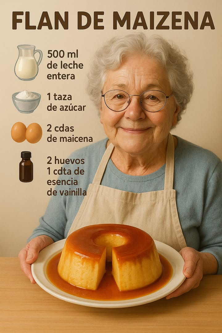 Flan cremoso con maicena拏

Ingredientes:

500 ml de leche entera la leche completa le da más cremosidad
1 taza de azúcar aprox. 200 g
2 huevos grandes
2 cucharadas llenas de maicena unos 30 g
1 cucharadita de esencia de vainilla
Para el caramelo: 100 g de azúcar

 Preparación paso a paso

 杻 1. Haz el caramelo

Pon los 100 g de azúcar en una ollita o directamente en el molde para flan.
Lleva a fuego medio hasta que tome un color ámbar hermoso, sin remover demasiado para evitar que se cristalice.

Tip: si se quema, queda amargo  retíralo justo cuando esté dorado.
Cubre la base del molde y deja enfriar.

北 2. Prepara la mezcla

En una cacerola, mezcla la leche fría con la maicena hasta disolver bien.
Agrega el azúcar y cocina a fuego medio, moviendo constantemente hasta que espese ligeramente textura tipo crema ligera.
Retira del fuego y deja templar unos minutos.

讀 3. Incorpora huevos y vainilla

En un bol, bate suavemente los huevos con la vainilla.
Vierte la mezcla tibia de a poco sobre los huevos mientras revuelves sin parar  así evitas que se cocinen antes de tiempo.

 Para un flan sedoso y sin burbujas, filtra la mezcla antes de usarla.

 4. Cocina al baño maría

Pasa la mezcla al molde acaramelado.
Colócalo dentro de una bandeja con agua caliente hasta la mitad.

Hornea a 160170 C por 4550 min.
Sabes que está listo si al insertar un palillo sale limpio.

Deja enfriar y refrigera mínimo 4 horas mejor toda la noche .

 Tips extra

 Aroma especial: hierve la leche antes con cáscara de limón, naranja o canela, cuela y usa.
籠 Para una textura extra suave, cuela la mezcla antes de hornear.
 Sirve con caramelo líquido y, si quieres, frutas frescas o crema batida.

#fblifestyle