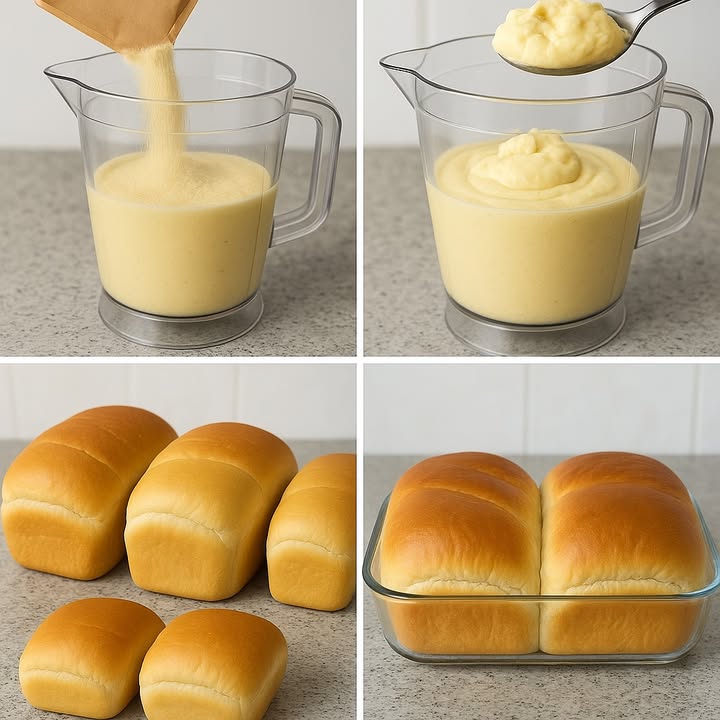 Pan Casero de Masa Blanda  Solo Mezclar, Batir y Hornear!

 Ingredientes:

 50 ml de aceite vegetal
 1 taza 240 ml de leche entera tibia
 3 tazas de harina de trigo sin levadura
 1 cucharadita de sal
 1 huevo
 1 cucharada sopera de levadura seca de panadería
 2 cucharadas soperas de azúcar

 Instrucciones paso a paso:

1. Licuar los ingredientes líquidos:
   En la licuadora, agrega el huevo, el azúcar, el aceite, la sal, la leche tibia y la levadura seca. Bate durante 1 minuto hasta obtener una mezcla homogénea.

2. Incorporar la harina:
   Vierte la mezcla en un bol y añade poco a poco la harina, mezclando con una cuchara de madera hasta formar una masa blanda, sin grumos.

3. Verter en el molde:
   Coloca la masa en un molde para pan previamente engrasado con margarina o mantequilla y alisa la superficie.

4. Dejar fermentar:
   Tapa con un paño limpio y deja reposar durante 30 minutos en un lugar cálido como dentro del horno apagado o el microondas.

5. Hornear:
   Precalienta el horno a 180 C y hornea el pan durante 20 a 30 minutos, o hasta que esté dorado y firme al tacto.

6. Servir:
   Deja enfriar ligeramente, desmolda con cuidado y disfruta tibio o a temperatura ambiente. Es perfecto para acompañar café, mermeladas o quesos!

  Consejo:

Este pan también se puede enriquecer con semillas, queso rallado o hierbas para darle un toque especial.

#pan #recetas #recetasfaciles #bread