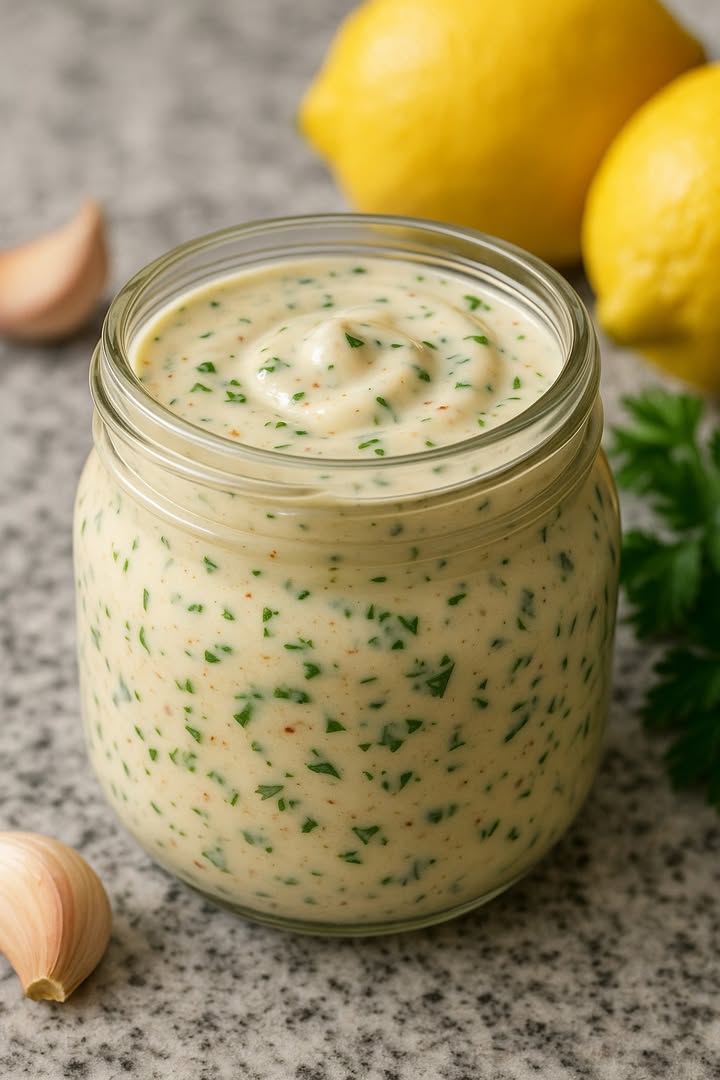 龍 Aderezo Cremoso de Ajo 

 Ingredientes:

– 3 dientes de ajo frescos  
–  taza de leche fría preferiblemente entera para más cremosidad  
– 1 cucharadita de sal ajustar al gusto  
– 1 taza de aceite neutro girasol o vegetal  
– Jugo de  limón opcional, pero muy recomendable para realzar el sabor  
– Perejil picado y chile en polvo opcional, para darle color y un leve picante

 Preparación paso a paso:

1 Prepara los ingredientes:
Pela los dientes de ajo y córtalos en trozos pequeños. Asegúrate de que la leche esté bien fría  esto ayudará a conseguir una textura perfecta!

2 Licúa el ajo y la leche:
Coloca el ajo y la leche en una licuadora o en un vaso alto si usas batidora de inmersión. Procesa hasta que la mezcla esté completamente triturada y ligeramente espumosa.

3 Añade la sal:
Agrega la sal y mezcla unos segundos más para integrar bien.

4 Incorpora el aceite en hilo fino:
Mientras sigues licuando a baja velocidad, vierte el aceite poco a poco en forma de hilo delgado.  

 Tip: Paciencia en este paso es clave para lograr una emulsión cremosa sin que se corte.

5 Añade el jugo de limón:
Exprime el medio limón en la mezcla y bate nuevamente por unos segundos. Le dará frescura y un toque delicioso.

6 Finaliza con perejil y chile:
Agrega perejil finamente picado y una pizca de chile en polvo si deseas un aderezo con más color y un toque picante especial.

北 Resultado: Un aderezo increíblemente cremoso, ideal para acompañar carnes, ensaladas, papas, y todo lo que imagines. Simplemente irresistible! 

#AderezoDeAjo #RecetasFáciles  #EasyRecipes