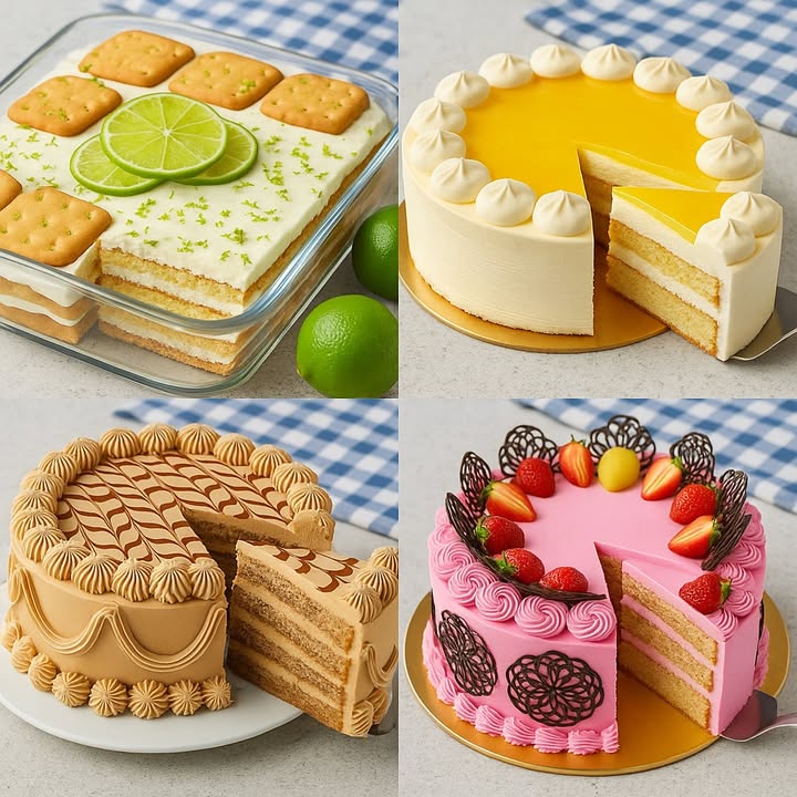 TE ENSEÑO 4 RECETAS DE POSTRES

1. Pavé de Limón

Ingredientes:

1 lata de leche condensada 395 g
1 lata de crema de leche 200 g
 taza de jugo de limón fresco
Galletas tipo María o similares
Ralladura de limón para decorar

Preparación:

1. En la licuadora, mezcla la leche condensada, la crema de leche y el jugo de limón hasta obtener una crema homogénea.
2. En un molde, coloca una capa de galletas y cubre con la crema de limón.
3. Repite las capas hasta terminar con crema por encima.
4. Decora con ralladura de limón y rodajas finas.
5. Refrigera por 4 horas antes de servir.

2. Pastel de Maracuyá

Ingredientes:

2 discos de bizcocho de vainilla
300 ml de crema para batir
3 cucharadas de azúcar
200 ml de pulpa de maracuyá
3 cucharadas de azúcar para la cobertura

Preparación:

1. Bate la crema con el azúcar hasta que esté firme.
2. Rellena el bizcocho con la crema batida.
3. Para la cobertura, lleva la pulpa de maracuyá con el azúcar a fuego bajo hasta espesar ligeramente.
4. Vierte la cobertura sobre el pastel frío.
5. Decora con rosetones de crema alrededor.

3. Torta de Café

Ingredientes:

2 discos de bizcocho de café
300 ml de crema para batir
2 cucharadas de café soluble disuelto en 2 cucharadas de agua caliente
3 cucharadas de azúcar
Chocolate derretido para decorar

Preparación:

1. Bate la crema con el azúcar hasta que esté firme.
2. Añade el café disuelto y mezcla suavemente.
3. Rellena y cubre el bizcocho con esta crema.
4. Decora con manga pastelera formando ondas y rosetones.
5. Haz líneas de chocolate derretido y pásales un palillo para crear efecto marmolado.

4. Pastel de Fresa con Chocolate

Ingredientes:

2 discos de bizcocho de vainilla
300 ml de crema para batir
3 cucharadas de azúcar
Colorante rosa opcional
Fresas frescas cortadas a la mitad
Chocolate derretido para hacer decoraciones

Preparación:

1. Bate la crema con el azúcar hasta formar picos firmes. Añade unas gotas de colorante rosa si deseas.
2. Rellena el bizcocho con parte de la crema.
3. Cubre el pastel con el resto de la crema batida.
4. Decora con fresas frescas y figuras de chocolate.
5. Refrigera 1 hora antes de servir.

#Recetas #postres #dessert #usafood #recipe