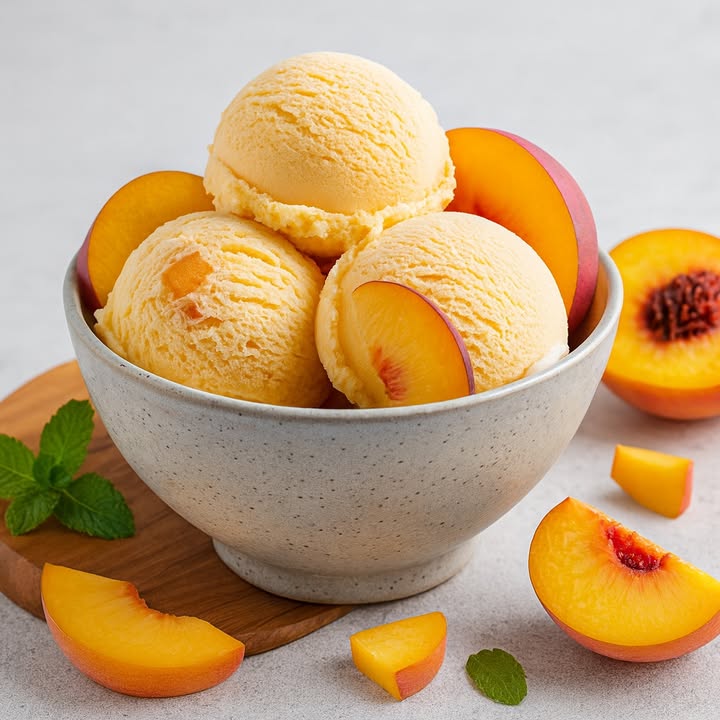Helado Casero de Durazno 朗 

Ingredientes:

4 duraznos bien maduros pelados y sin carozo
200 ml de crema para batir
1 taza de leche condensada
1 cucharadita de extracto de vainilla

Preparación:

1. Procesa los duraznos hasta obtener un puré homogéneo.
2. En un bol, combina el puré de durazno con la leche condensada y la vainilla.
3. Bate la crema hasta que tenga una textura semimontada.
4. Integra la crema batida al puré con movimientos suaves y envolventes.
5. Vierte la preparación en un recipiente con tapa y congela durante 4 a 6 horas, removiendo cada hora para que no se formen cristales de hielo.

#helados #postres #recetas