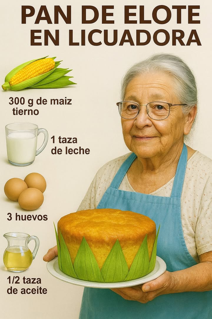 Pastel de Elote en Licuadora  Esponjoso, Casero y con Sabor a Hogar

Buscas ese postre fácil que huele a cocina de abuela? 
Este pastel de elote lo preparas en minutos, y queda tan suave y doradito que todos te pedirán la receta!

狀 Ingredientes

300 g de maíz tierno aprox. 2 mazorcas o 2 tazas
250 ml de leche entera 1 taza
125 ml de aceite vegetal suave  taza
180 g de azúcar 1 taza
1 pizca de sal fina
3 huevos grandes
130 g de polenta precocida 1 taza
10 g de polvo de hornear 1 cucharada
Hojas de elote limpias y secas para decorar el molde

 Preparación paso a paso

1. Prepara las hojas de elote
   Elige las hojas más tiernas y flexibles. Lávalas y sumérgelas unos segundos en agua caliente para suavizarlas. Escurre y reserva  serán el toque rústico y encantador de tu pastel.

2. Licúa la base cremosa
   Desgrana las mazorcas y colócalas en la licuadora junto con la leche, el aceite, el azúcar, la sal y los huevos. Licúa hasta obtener una mezcla aterciopelada, sin grumos, con ese aroma dulce del maíz fresco.

3. Agrega los ingredientes secos
   Incorpora la polenta y licúa unos segundos más. Añade el polvo de hornear y mezcla suavemente. La textura debe quedar ligera, aireada y lista para hornear.

4. Monta el molde con encanto
   Engrasa un molde redondo o rectangular y forra con las hojas de elote, dejando que sobresalgan un poco por los bordes  se verá hermoso al desmoldar.

5. Hornea y enamora con su aroma
   Vierte la mezcla, nivela la superficie y hornea a 180 C durante 35 a 45 minutos, o hasta que al insertar un palillo salga limpio.
   Deja enfriar unos minutos, desmolda con cuidado y sirve tibio o a temperatura ambiente.

 Consejo final:
Acompáñalo con una taza de café o té y disfruta ese sabor casero que te transporta a los recuerdos más dulces.
Un pastel de elote que conquista corazones desde el primer bocado. 

#fblifestyle #Postres