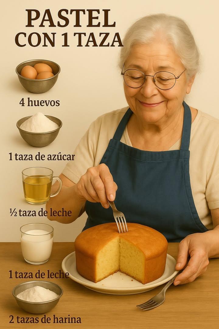 Pastel con 1 taza

Nunca volverás a fallar 殺

Ingredientes:

4 huevos
1 taza de azúcar 200 g
1 cucharada de jugo de limón 15 ml
 taza de aceite 125 ml
1 taza de leche a temperatura ambiente 250 ml
2 tazas de harina de trigo 300 g
1 cucharada llena de levadura química/polvo de hornear 13 g

Preparación:

1. En un recipiente amplio, bate los huevos durante 1 minuto.
2. Añade el azúcar y el jugo de limón, sigue batiendo hasta que la mezcla se vea espumosa.
3. Incorpora el aceite y la leche, mezclando durante 2 minutos más.
4. Agrega poco a poco la harina tamizada junto con el polvo de hornear. Mezcla suavemente con movimientos envolventes hasta lograr una masa uniforme.
5. Vierte la preparación en un molde de 24 cm previamente engrasado y enharinado.
6. Hornea en horno precalentado a 180 ºC durante unos 35 minutos. Comprueba con un palillo: si sale seco, está listo.
7. Deja enfriar antes de servir y disfruta.

#bizcochos #LICUADORA #pastel #queques #tortas #recetas