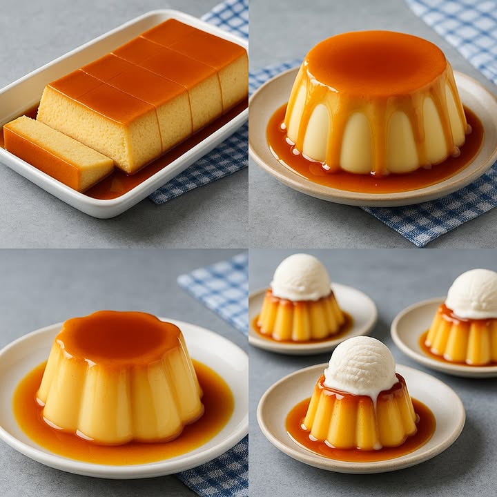 Flan Casero Súper Cremoso y Clásico
Un postre irresistible que nunca pasa de moda!

 Ingredientes:

Para el flan:

1 litro de leche
4 huevos
200 g de azúcar
1 cucharadita de esencia de vainilla

Para el caramelo:

100 g de azúcar
Unas gotas de agua

 Preparación paso a paso:

1. Prepara el caramelo:
En una sartén o cacerola pequeña, coloca el azúcar con unas gotitas de agua. Cocina a fuego medio hasta que tome un tono dorado ámbar. Una vez listo, viértelo cuidadosamente en el fondo del molde donde vas a hacer el flan. Mueve el molde para cubrir bien la base.

2. Mezcla los ingredientes del flan:
En un bol grande, bate los huevos junto con el azúcar hasta que se integren bien. Añade la leche poco a poco, mientras sigues batiendo. Incorpora también la esencia de vainilla y mezcla todo suavemente.

3. Vierte la mezcla en el molde:
Con el caramelo ya solidificado, vuelca la preparación del flan dentro del molde con cuidado.

4. Cocina a baño maría:
Coloca el molde en una bandeja con agua caliente el agua debe llegar a la mitad del molde y lleva al horno precalentado a 180 C. Cocina entre 45 y 60 minutos, o hasta que al pinchar con un palillo, salga limpio.

5. Enfriar y desmoldar:
Deja que se enfríe completamente a temperatura ambiente y luego llévalo a la nevera por unas horas. Desmóldalo justo antes de servir para que el caramelo bañe el flan.

Y listo! Disfruta de este postre suave, cremoso y lleno de sabor 
Ideal para cualquier ocasión 

#recetas #postres #pudding  #dessert