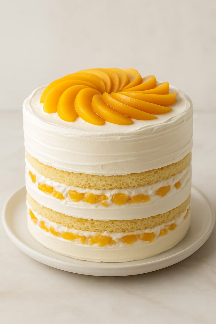 Pastel de Durazno con Crema Chantilly

Ingredientes para la masa del bizcocho:
– 4 huevos grandes
– 150 g de azúcar  de taza
– 120 g de harina de trigo 1 taza
– 30 g de fécula de maíz maicena 2 cucharadas
– 1 cucharadita de esencia de vainilla
– 1 cucharadita de polvo de hornear
– Una pizca de sal

Ingredientes para el relleno y la cobertura:
– 400 ml de crema para batir nata para montar
– 3 cucharadas de azúcar
– 1 cucharadita de esencia de vainilla
– 2 tazas de duraznos en almíbar, picados
– Rodajas de durazno para decorar

Modo de preparación

1. Preparar el bizcocho:
– Precalienta el horno a 180C 350F.  
– Engrasa y enharina tres moldes de 15 cm o uno grande luego cortas en capas.  
– En un bol grande, bate los huevos y el azúcar con batidora eléctrica a alta velocidad durante 8-10 minutos, hasta que la mezcla esté muy esponjosa y triplique su volumen.  
– Tamiza la harina, la fécula de maíz, el polvo de hornear y la sal.  
– Incorpora los ingredientes secos poco a poco, con movimientos envolventes, para no perder aire.  
– Añade la esencia de vainilla.  
– Vierte la mezcla en los moldes y hornea durante 20-25 minutos, o hasta que al insertar un palillo salga limpio.  
– Deja enfriar completamente antes de usar.

2. Preparar la crema chantilly:
– Bate la crema para batir bien fría junto con el azúcar y la esencia de vainilla hasta formar picos firmes.

3. Montaje del pastel:
– Si horneaste un solo bizcocho, córtalo en tres capas iguales.  
– Coloca una capa de bizcocho en un plato.  
– Cubre con crema chantilly y distribuye trocitos de durazno por encima.  
– Repite con las otras capas.  
– Cubre todo el pastel con más crema chantilly, haciendo un efecto ondulado suave.  
– Decora la parte superior con rodajas de durazno en forma de espiral.

4. Refrigerar:
– Guarda el pastel en el refrigerador al menos 2 horas antes de servir.

 Y listo! Un pastel esponjoso, fresco y perfecto para cualquier ocasión especial.

#PastelDeDurazno #PeachCake #PostresFáciles