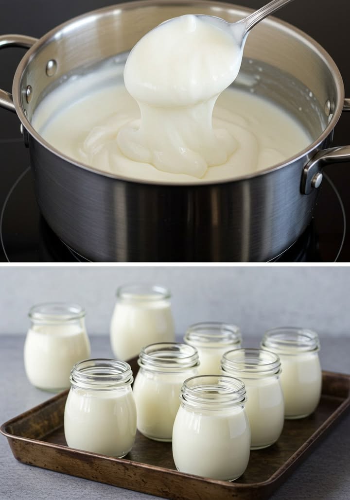 YOGUR GRIEGO CASERO 北  

Suave, cremoso y natural. Perfecto para desayunos, meriendas o postres.

 Ingredientes:
– 1 litro de leche entera puede ser fresca o pasteurizada
– 2 cucharadas de yogur natural sin azúcar con cultivos activos

 Preparación:

1. Calienta la leche:
   En una olla, calienta la leche a fuego medio hasta que alcance aproximadamente 85 C cuando empiece a humear pero sin hervir. Retira del fuego.

2. Deja enfriar:
   Deja que la leche se enfríe hasta unos 43-45 C tibia al tacto, sin quemar.

3. Agrega el yogur:
   En un bol, mezcla 2 cucharadas de yogur natural con un poco de la leche tibia. Luego, añade esta mezcla al resto de la leche y remueve bien.

4. Incuba:
   Vierte la mezcla en frascos limpios o un recipiente grande. Cubre con una tapa o paño limpio y deja reposar en un lugar cálido durante 8 a 10 horas por ejemplo, dentro del horno apagado o envuelto en una manta.

5. Filtrado para convertir en yogur griego: 
   Coloca un colador con un paño limpio o gasa sobre un recipiente. Vierte el yogur y deja escurrir en la nevera por 2 a 4 horas, dependiendo del espesor deseado.

6. Listo!
   Guarda el yogur griego en frascos y consérvalo en la nevera hasta por 7 días.

 Opcional:
Puedes endulzarlo con miel, añadir frutas frescas, granola o frutos secos.

#YogurGriego #RecetasSaludables #HechoEnCasa #CocinaCasera #DesayunoSaludable #ComidaReal #VidaSana #PostresCaseros #CocinaNatural #SinAzúcar #GreekYogurt #HealthyEating #HomemadeYogurt #CleanEating #RealFood #HealthyBreakfast #WholeFoods #KitchenFromScratch #SugarFree #GutHealth