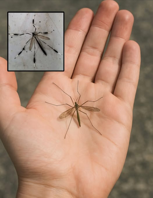 烈 Hola, no soy lo que piensas. Soy un mosquito de patas largas muchos me llaman un mosquito gigante, y debido a esto, la gente a menudo me mata por miedo. Pero la verdad es simple: no muerdo, no bebo sangre y soy totalmente inofensivo. Solo bebo néctar y ayudo a polinizar plantas, desempeñando silenciosamente mi papel en la naturaleza. Por favor, no me aplastes solo porque luzco aterrador. Soy malentendido, no peligroso. Toda pequeña vida merece amabilidad.