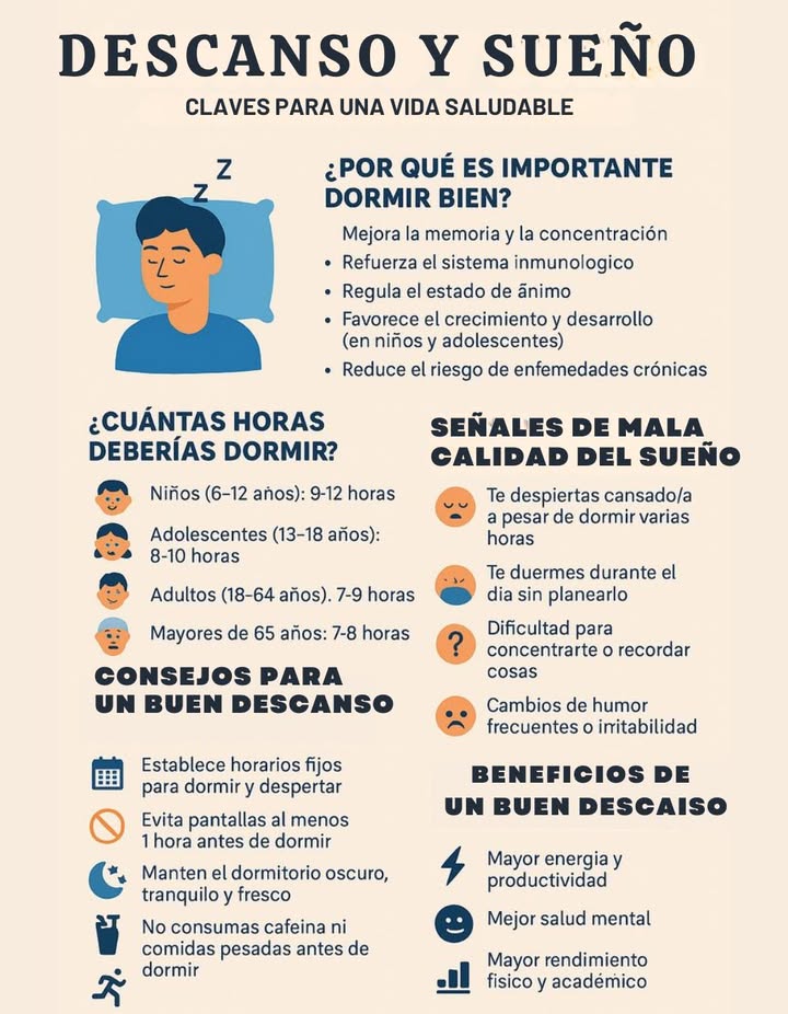 DESCANSO Y SUEÑO CLAVES PARA UNA VIDA SALUDABLE