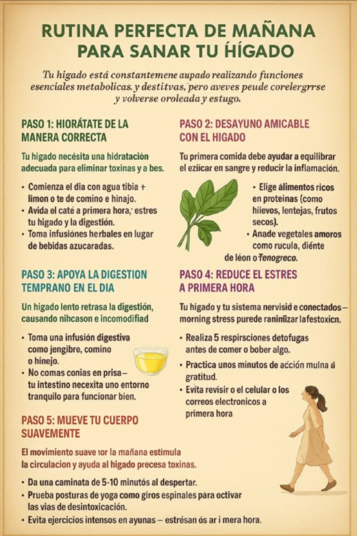 RUTINA MATUTINA PERFECTA PARA SANAR TU HÍGADO