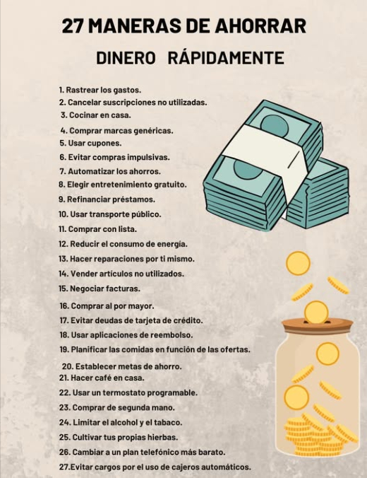 27 MANERAS DE AHORRAR DINERO RÁPIDAMENTE