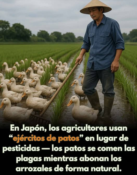 En Japón, los agricultores están recuperando una antigua práctica ecológica: usar ejércitos de patos en lugar de pesticidas en los arrozales. Estos patos se mueven libremente entre los cultivos, comiendo insectos, caracoles y malas hierbas que amenazan la cosecha. Al nadar y desplazarse por los campos inundados, sus excrementos fertilizan de forma natural el suelo, enriqueciéndolo con nutrientes.
Este método, conocido como agricultura aigamo, elimina la necesidad de pesticidas y fertilizantes químicos, siendo más saludable tanto para el medio ambiente como para los consumidores. Además, al remover el agua con su movimiento, los patos evitan que crezcan malas hierbas y mejoran la oxigenación para las plantas de arroz.
Al combinar tradición y sostenibilidad, los agricultores japoneses demuestran que la naturaleza puede ser el mejor control de plagas.
#Agroecología #AgriculturaSostenible #JapónVerde