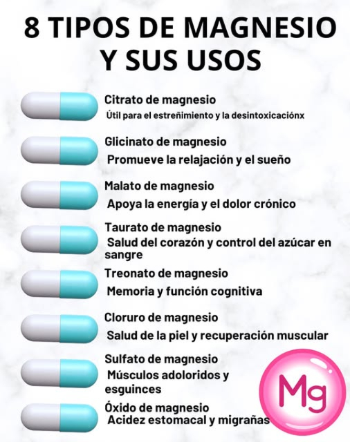 8 TIPOS DE MAGNESIO Y SUS USOS