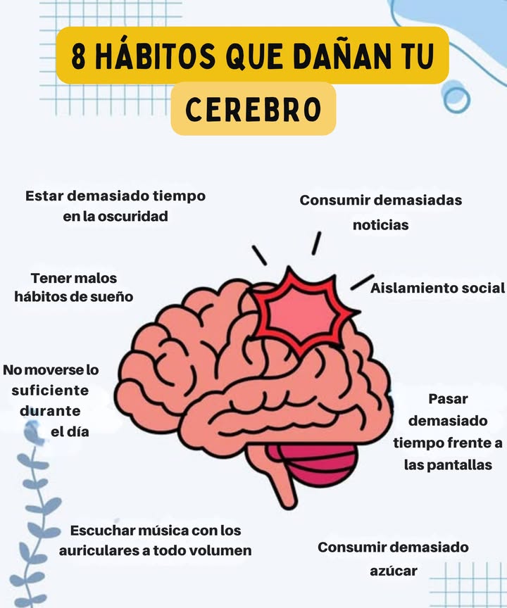 8 Hábitos que Dañan tu Cerebro