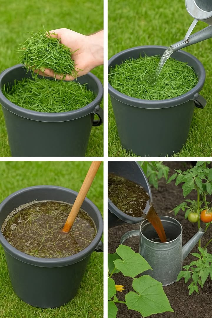 Uno de los mejores fertilizantes para el tomate Pasto cortado y hojas secas, lo ponen en un balde con clavos y pedazos de hierro oxidados, cascara de banana y papa. Lo tapan y lo dejan fermentar por algunos dias y a ponerle a las macetas. Las plantitas estaran mas que contentas.