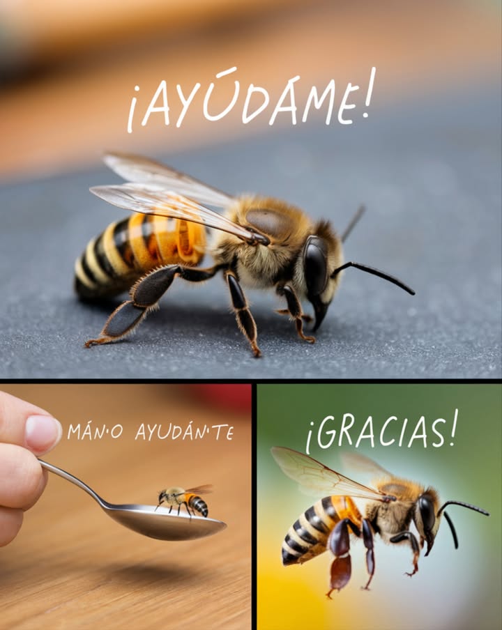 No me disculpo por repetir este mensaje: las abejas te necesitan más que nunca Estamos en la brecha de junio, ese momento crítico cuando las flores de primavera ya no alimentan y las de otoño aún no florecen Si ves una abeja en el suelo o sin volar, no la ignores: se está muriendo de hambre Primeros auxilios para una abeja agotada: Mezcla 2 partes de azúcar blanca con 1 de agua Ofrece unas gotas en una cucharita cerca de ella En minutos beberá con su pequeña lengua negra Si llegas a tiempo, recupera energía y vuelve a volar Importante: No uses miel puede transmitir enfermedades Solo azúcar blanca y agua Esto es solo un apoyo de emergencia, no alimentación regular Las abejas necesitan flores, variedad y libertad para seguir polinizando el mundo No pueden darte las gracias, así que lo haré yo: gracias por ayudar a que el mundo siga floreciendo
