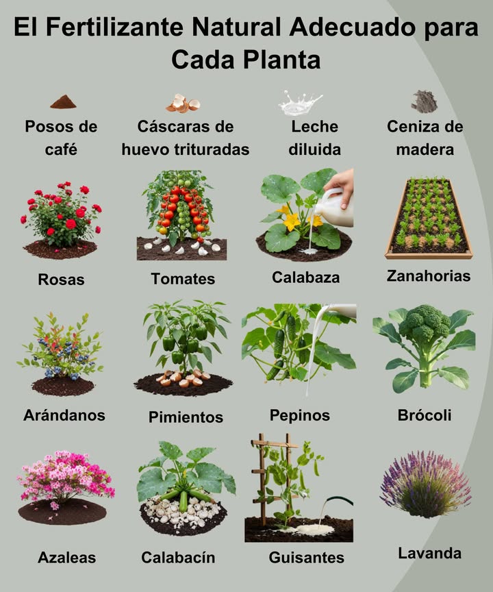 Convierte los restos de cocina en un potente alimento para tus plantas. Los posos de café enriquecen las plantas amantes de la acidez como rosas y arándanos Las cáscaras de huevo fortalecen tomates y pimientos con calcio La leche diluida refuerza la inmunidad de calabazas, guisantes y pepinos La ceniza de madera nutre zanahorias, brócoli y lavanda con potasio La combinación adecuada marca la diferencia: alimenta con sabiduría, cultiva con belleza. De la tierra a la flor, la naturaleza sabe lo que hace.