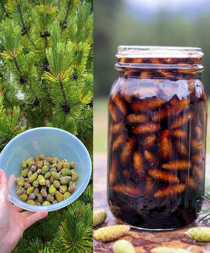 Jarabe de piña: la joya dorada del bosque Un clásico de los remedios naturales con aroma gourmet. Hecho con piñas verdes y tiernas, el jarabe de piña combina la dulzura del azúcar con notas resinosas y amaderadas. Perfecto para aliviar la garganta, dar calidez a tus bebidas y añadir un toque mágico a tus recetas caseras. Beneficios tradicionales y culinarios Calmante natural para la garganta y la tos. Aromático que despeja las vías respiratorias. Suave efecto expectorante cuando se toma tibio. Reconfortante para las noches frías. Digestivo suave después de comidas copiosas. Relajante por su aroma forestal y ritual de preparación. Edulcorante natural para postres y bebidas. Rico en antioxidantes y vitamina C naturales del pino. Ingredientes esenciales versión rápida 500 g de piñas verdes jóvenes tiernas, cortables 700 g de azúcar blanca o mezcla con morena 500 ml de agua Opcional: rodajas o zumo de limón, canela o vainilla Utensilios: olla de acero o esmalte, colador fino, frascos esterilizados, báscula. Método rápido jarabe en el día 1 Corta las piñas por la mitad si son grandes. 2 Cuece con 500 ml de agua a fuego lento 3040 min. 3 Cuela y guarda solo el líquido dorado. 4 Añade el azúcar y el limón, si deseas. Cocina 1015 min más. 5 Embotella caliente en frascos limpios y ciérralos bien. 6 Guarda en lugar fresco y oscuro. Rinde unos 600800 ml de jarabe ámbar, denso y perfumado. Método lento maceración al sol 1 Coloca capas de piñas y azúcar en un frasco 1:1. 2 Añade unas rodajas de limón si deseas. 3 Deja el frasco sellado al sol 26 semanas. 4 Cuela y calienta suavemente 510 min antes de embotellar. Sabor más profundo, aroma más intenso y textura melosa. Variaciones deliciosas Toque cítrico: cáscara de limón o naranja. Versión con miel: sustituye el azúcar y guarda en frío. Jarabe especiado: agrega canela, vainilla o enebro al cocinar. Usos cotidianos del jarabe de piña 12 cucharaditas en té o agua caliente para la garganta. Endulzante para café, leche tibia o infusiones. Rocío sobre yogur, avena, panqueques o frutas. Glaseado para carnes, verduras o pescados. Vinagreta forestal: mezcla con aceite de oliva y vinagre. Toque gourmet para cócteles o postres horneados. 流 Conservación inteligente Versión cocida: 612 meses sellado, refrigerar tras abrir. Versión macerada o con miel: conservar en frío y usar en 23 meses. Deséchalo si ves moho, burbujas o mal olor. Trucos rápidos Si queda muy líquido cocina unos minutos más. Si se cristaliza añade un poco de agua caliente. Si amarga añade unas gotas de limón o una pizca de sal. Consejos de seguridad Usa solo conos de pino auténtico Pinus, nunca de tejo o cicuta. No des miel a niños menores de 1 año. Producto azucarado: consumir con moderación. Si eres sensible a los aromas resinosos, empieza con poca cantidad. El jarabe de piña es más que un dulce casero: es el sabor del bosque, el calor del hogar y una tradición que une bienestar y placer natural.