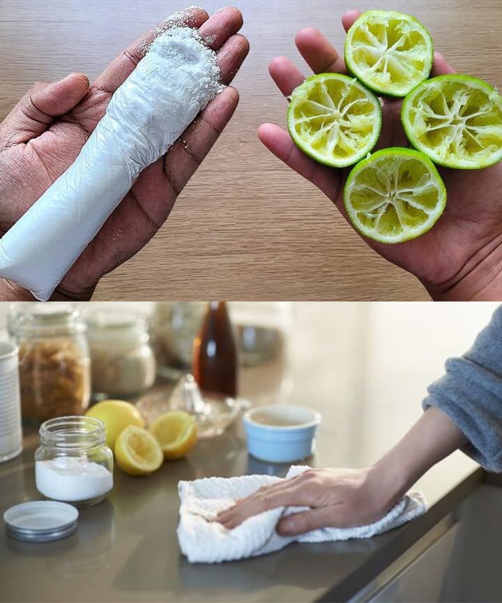 Limpiadores caseros con cáscara de limón: dos recetas eficaces para un hogar impecable Receta 1: Limpiador multiusos de limón Ingredientes: Cáscaras de 4 limones 200 ml de agua 1 cda de bicarbonato de sodio 3 cdas de jabón para platos 1 cda de sal 3 cdas de alcohol Preparación: Licúa las cáscaras con el agua y cuela. Añade el bicarbonato, el jabón y la sal. Incorpora el alcohol y mezcla bien. Guarda en un atomizador. Usos: Quitamanchas en baño y cocina Removedor de óxido en azulejos y metal Limpieza de encimeras, nevera y microondas 什 Receta 2: Desengrasante de alta resistencia Ingredientes: 6 cdas de jabón para platos 6 cdas de alcohol 3 cdas de bicarbonato Preparación: Mezcla el jabón con el alcohol. Añade poco a poco el bicarbonato. Guarda en un pulverizador. Usos: Puertas de ducha y vidrios impecables Azulejos brillantes sin esfuerzo Grasa difícil eliminada sin frotar fuerte Por qué funcionan El limón desengrasa y desodoriza El bicarbonato elimina manchas y olores El jabón corta la grasa El alcohol desinfecta y evita rayas La sal potencia el efecto limpiador Económicos, ecológicos y muy efectivos: con estas recetas tu casa brillará de forma natural.