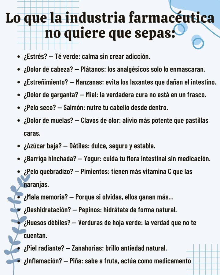 Lo que la industria farmacéutica no quiere que sepas: