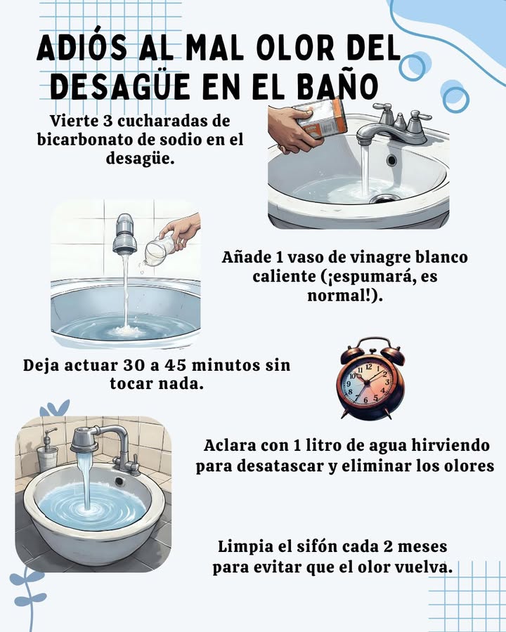 ADIÓS AL MAL OLOR DEL DESAGÜE EN EL BAÑO