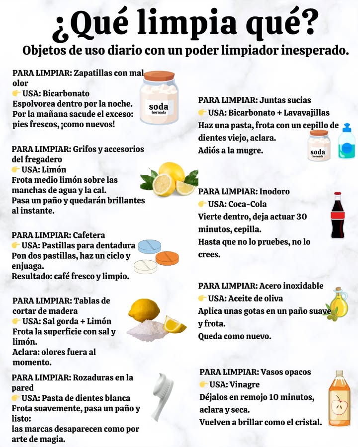 Poder limpiador inesperado en objetos de uso diario