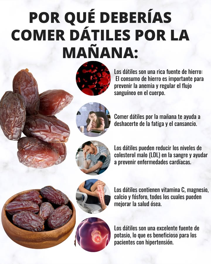 POR QUÉ DEBERÍAS COMER DÁTILES POR LA MAÑANA:
