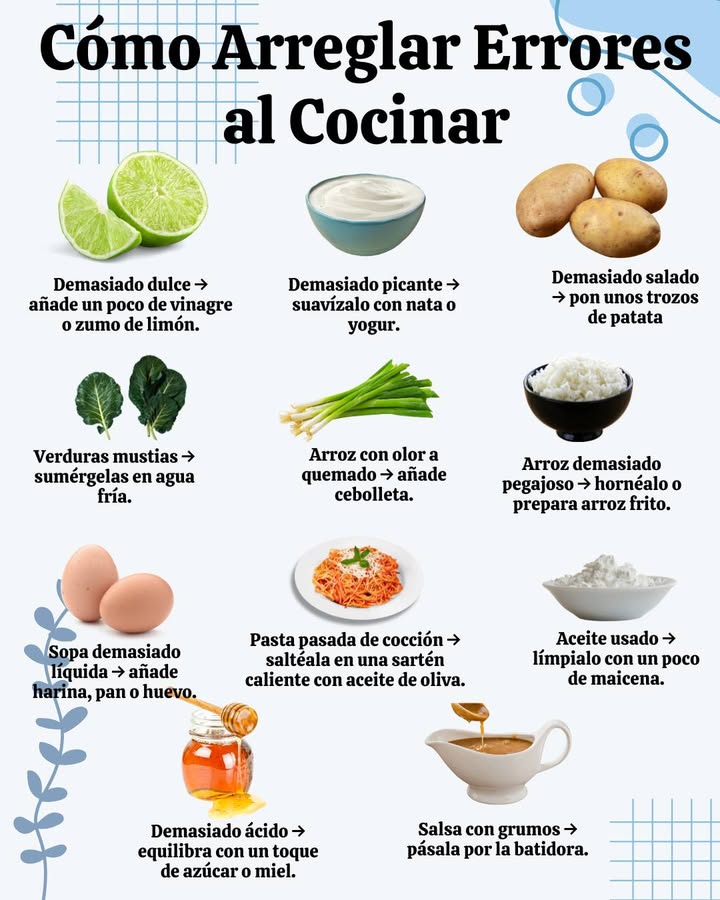 Cómo Arreglar Errores al Cocinar