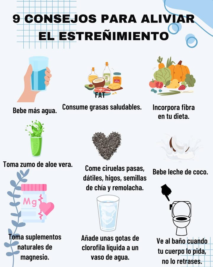 9 CONSEJOS PARA ALIVIAR EL ESTREÑIMIENTO