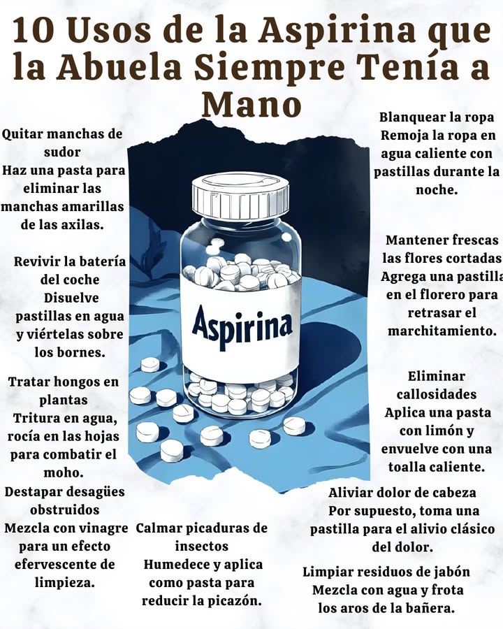 10 Usos de la Aspirina que la Abuela Siempre Tenía a Mano