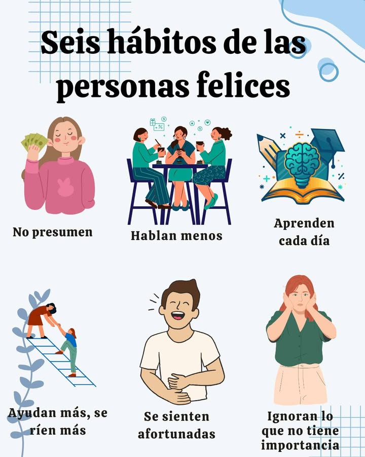 Seis hábitos de las personas felices
