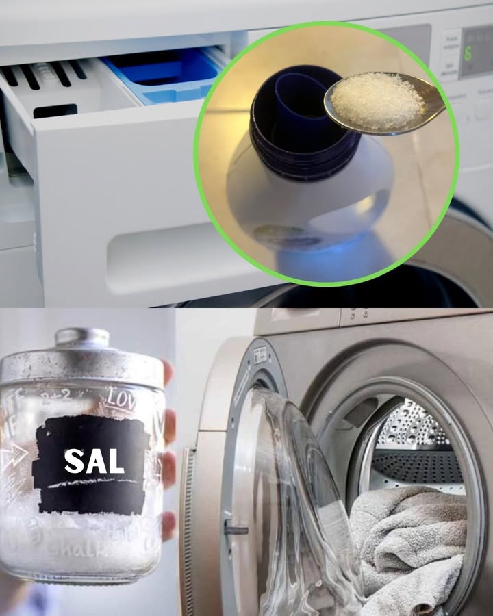 Añade sal al detergente de la lavadora: el truco de las abuelas
Para blanquear la ropa en lavadora:
Coloca la ropa en el tambor.
Añade el detergente en la cubeta como de costumbre.
Agrega un puñado de sal gruesa directamente en el tambor.
Inicia el ciclo de lavado normal.
Para eliminar manchas difíciles:
Añade sal gruesa al lavado junto con el detergente habitual.
Funciona tanto para ropa blanca como para prendas de color y vaqueros.
Para el mantenimiento de la lavadora:
Vierte 1 kilo de sal gruesa en el tambor vacío.
Selecciona un lavado a alta temperatura.
El ciclo elimina la cal y limpia el interior del electrodoméstico.
Para lavado a mano con sal gruesa:
Llena una palangana con 23 litros de agua fría.
Añade 3 cucharadas de sal gruesa.
Sumerge la ropa y deja en remojo 30 minutos.
Enjuaga y lava con el detergente habitual.
