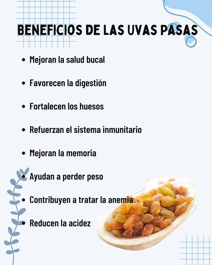 Beneficios de las Uvas Pasas