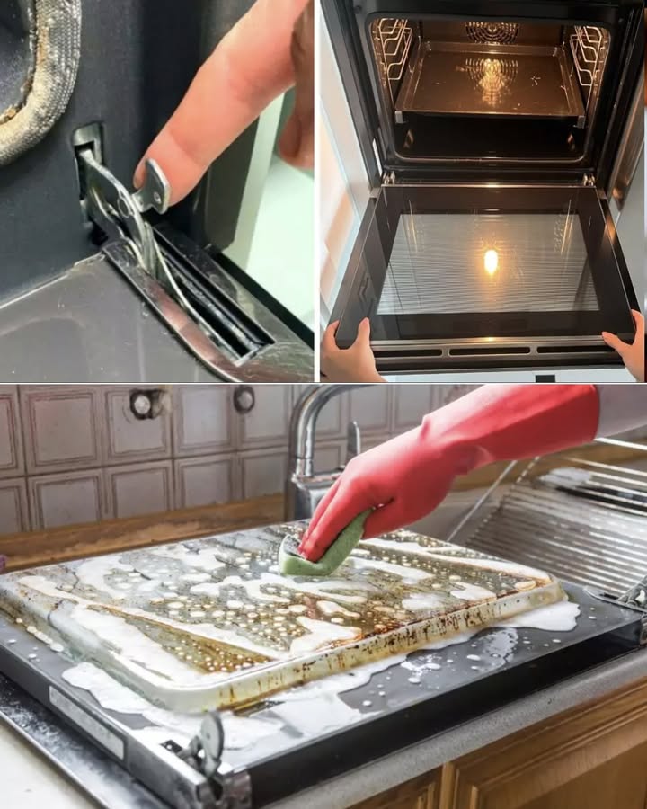 Hay un botón en la puerta del horno. La mayoría de la gente ni siquiera sabe lo útil que es.
-Busca el botón oculto en la puerta del horno: permite quitar el vidrio interior para limpiarlo mejor.
-Gira las pestañas en la parte inferior de la puerta.
-Quita la barra superior y extrae el cristal suelto.
-Consulta el manual online de tu horno para ver el paso a paso exacto.
Para limpiar el cristal:
-Mezcla bicarbonato de sodio con un poco de agua hasta formar una pasta.
-Extiende la pasta sobre el cristal.
-Rocía con vinagre usando un pulverizador. Deja que haga espuma.
-Espera unos minutos y limpia con un paño húmedo.
Para suciedad difícil:
-Usa amoníaco solo en casos extremos.
-Ponte guantes y ventila bien la cocina.
-Abre la puerta y cúbrela con papel de cocina.
-Rocía con amoníaco y deja actuar 30-40 minutos.
-Retira el papel con guantes y limpia con un paño húmedo