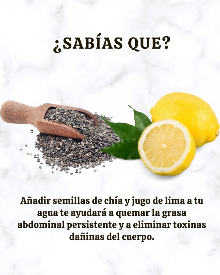 Chía y Lima: Agua Detox para Quemar Grasa