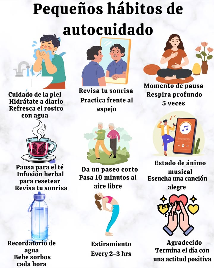 Pequeños hábitos de autocuidado