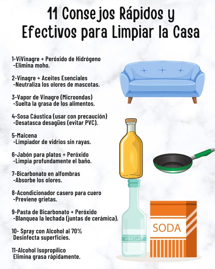 11 Consejos Rápidos y Efectivos para Limpiar la Casa