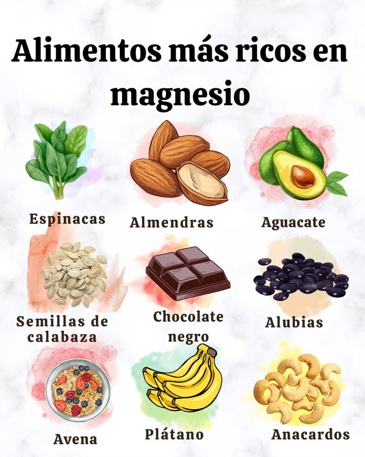 Alimentos más ricos en magnesio