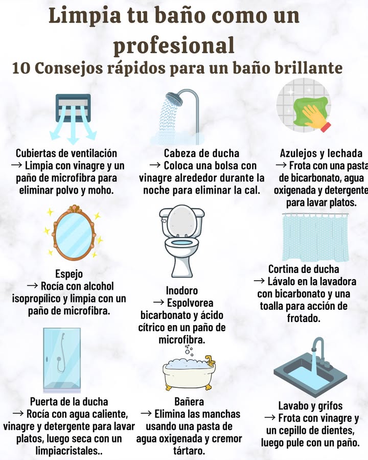 Limpia tu baño como un profesional