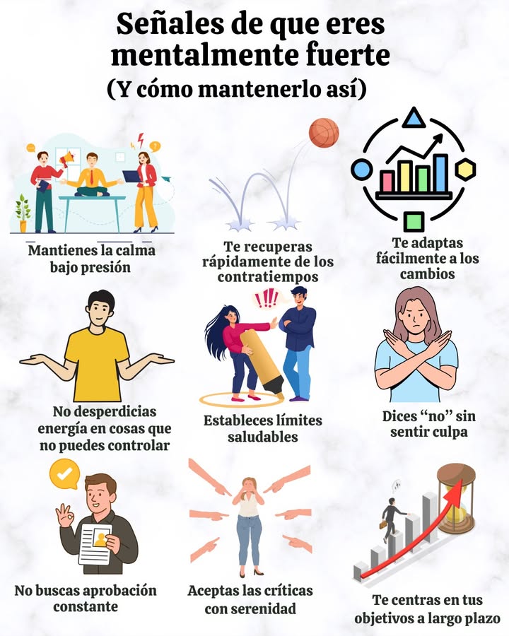 Señales de que eres mentalmente fuerte
