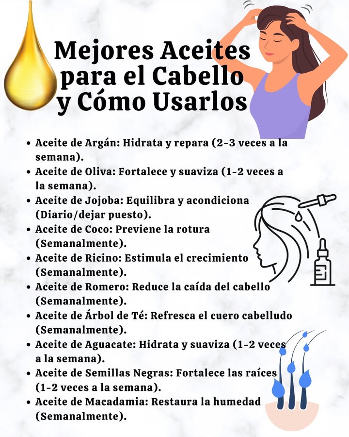 Mejores Aceites para el Cabello y Cómo Usarlos