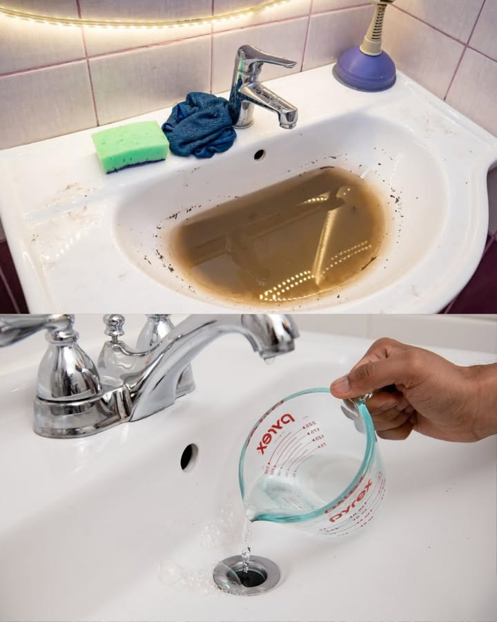 Consejos para toda ama de casa. Cómo limpiar el desagüe sin fontanero en sólo 5 minutos Ingredientes necesarios: 200 g de bicarbonato de sodio 200 g de sal 150 ml de vinagre Agua hirviendo Instrucciones para destapar el desagüe: Mezcla el bicarbonato con la sal. Vierte la mezcla directamente en el desagüe. Añade lentamente el vinagre. La reacción producirá espuma. Espera a que termine la efervescencia. Vierte abundante agua hirviendo para limpiar los restos. Prevención: Coloca un filtro en el fregadero para retener restos de comida. Nunca tires grasa o aceite por el desagüe; guárdalos en un recipiente y deséchalos en la basura. Repite este método de limpieza periódicamente para evitar atascos.