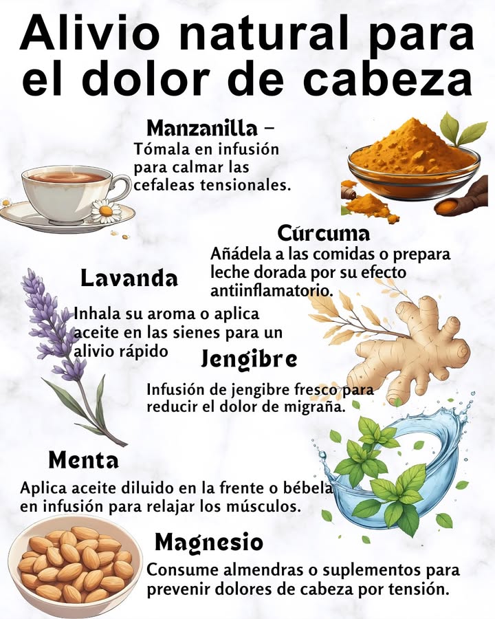 Alivio natural para el dolor de cabeza