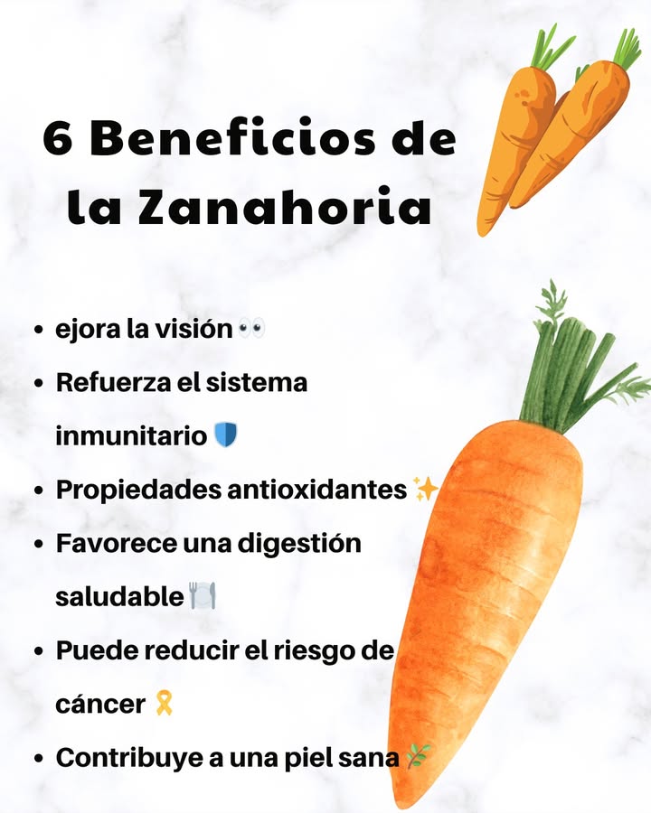 6 Beneficios de la Zanahoria