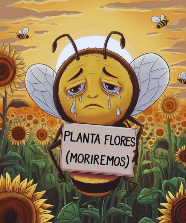 Sin flores, no hay abejas y sin abejas, no estamos nosotros 

Cada flor que plantas cuenta:
 Alimenta a las abejas.
 Las abejas polinizan miles de plantas.
 Esas plantas nos dan alimento, oxígeno y medicinas.

No se trata solo de proteger a las abejas: estamos cuidando la vida misma. 

 Planta una flor, salva una abeja y asegura nuestro futuro.
 Su supervivencia es nuestra supervivencia. 
#SinFloresNoHayAbejas #SalvaLasAbejas #PlantaUnaFlor