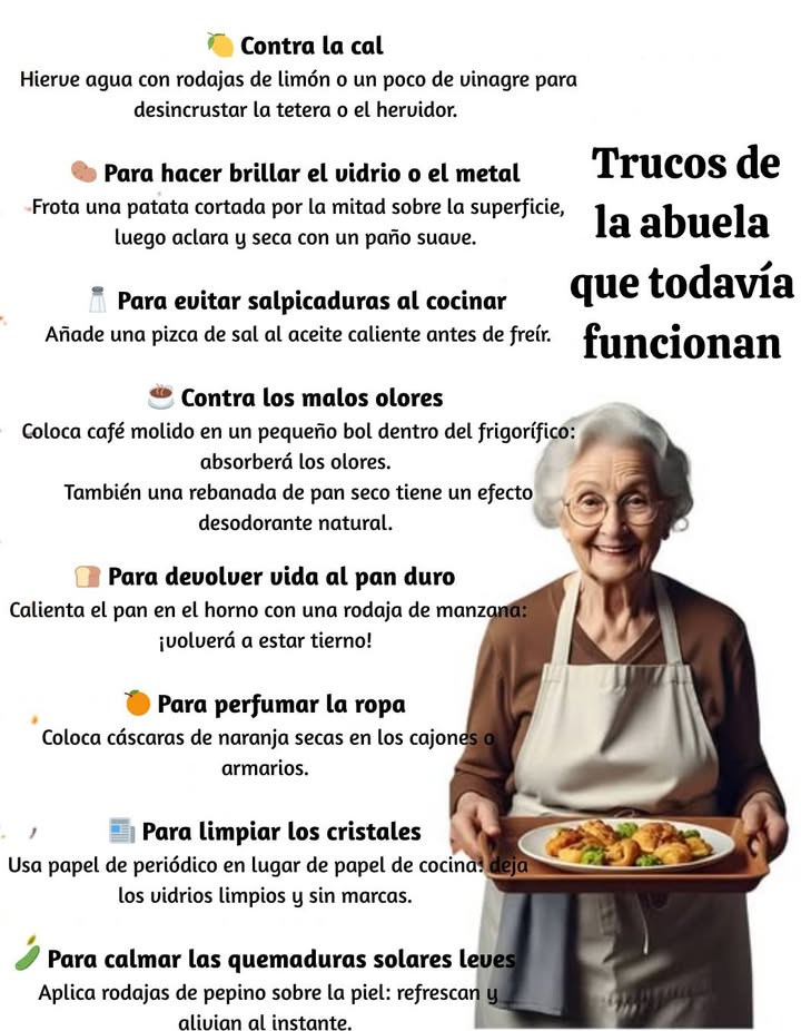 狀 Consejos de abuela que aún funcionan   
 Gestos simples, naturales y eficaces  heredados del buen sentido de antaño.