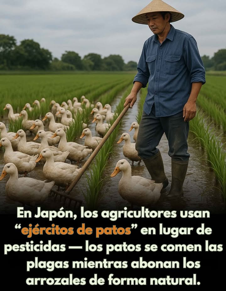 En Japón, los agricultores están recuperando una antigua práctica ecológica: usar ejércitos de patos en lugar de pesticidas en los arrozales. Estos patos se mueven libremente entre los cultivos, comiendo insectos, caracoles y malas hierbas que amenazan la cosecha. Al nadar y desplazarse por los campos inundados, sus excrementos fertilizan de forma natural el suelo, enriqueciéndolo con nutrientes.

Este método, conocido como agricultura aigamo, elimina la necesidad de pesticidas y fertilizantes químicos, siendo más saludable tanto para el medio ambiente como para los consumidores. Además, al remover el agua con su movimiento, los patos evitan que crezcan malas hierbas y mejoran la oxigenación para las plantas de arroz.

Al combinar tradición y sostenibilidad, los agricultores japoneses demuestran que la naturaleza puede ser el mejor control de plagas.

#Agroecología #AgriculturaSostenible #JapónVerde