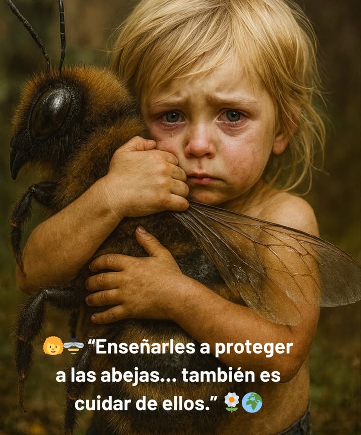 戮 Enseñar a un niño a proteger a las abejas es enseñarle a proteger su propio futuro. 

Cada vez que un pequeño descubre el valor de una abeja, no solo aprende de miel y flores aprende de vida, alimento, oxígeno y equilibrio. 

Las abejas son maestras silenciosas, y los niños, con su inocencia, tienen el poder de cambiar el mundo. 

Pero ese poder necesita guía. Somos nosotros, los adultos, quienes debemos sembrar conciencia en sus corazones.

Hoy no solo hablamos de abejas.
 Hoy hablamos de esperanza.
 Hoy hablamos de futuro.
 Hoy hablamos de VIDA.
 Cuidar a las abejas es cuidar a nuestros niños.