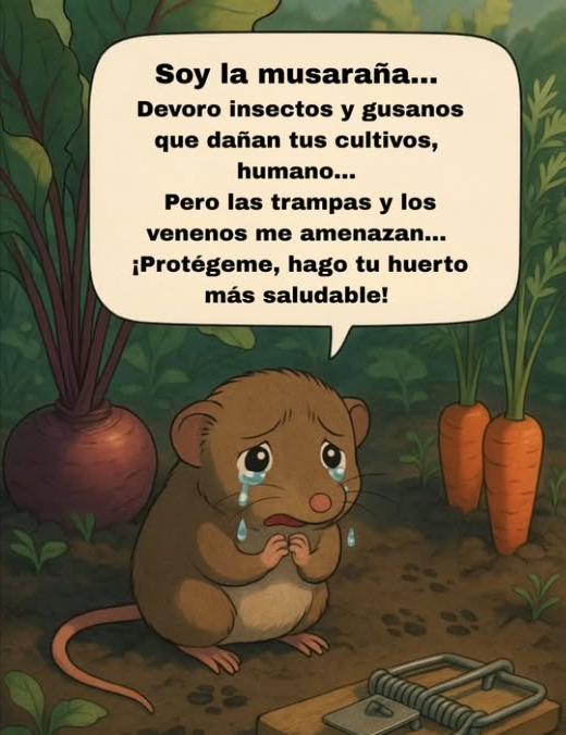 Pobre musaraña a menudo confundida con ratas y ratones